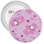 Cheer Bear Pink, Care, Care Bears, Cartoon 3  Buttons