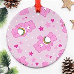 Cheer Bear Pink, Care, Care Bears, Cartoon Ornament (Round)