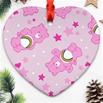 Cheer Bear Pink, Care, Care Bears, Cartoon Ornament (Heart)