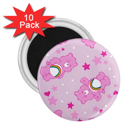 Cheer Bear Pink, Care, Care Bears, Cartoon 2.25  Magnets (10 pack)  from ArtsNow.com Front