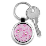 Cheer Bear Pink, Care, Care Bears, Cartoon Key Chain (Round)