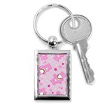 Cheer Bear Pink, Care, Care Bears, Cartoon Key Chain (Rectangle)