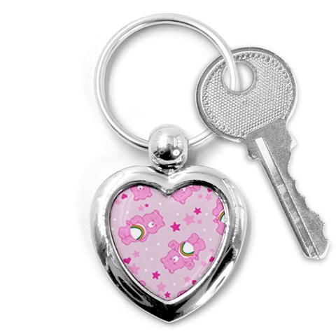 Cheer Bear Pink, Care, Care Bears, Cartoon Key Chain (Heart) from ArtsNow.com Front