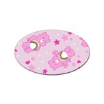 Cheer Bear Pink, Care, Care Bears, Cartoon Sticker (Oval)