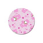 Cheer Bear Pink, Care, Care Bears, Cartoon Magnet 3  (Round)