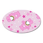 Cheer Bear Pink, Care, Care Bears, Cartoon Oval Magnet