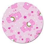 Cheer Bear Pink, Care, Care Bears, Cartoon Magnet 5  (Round)