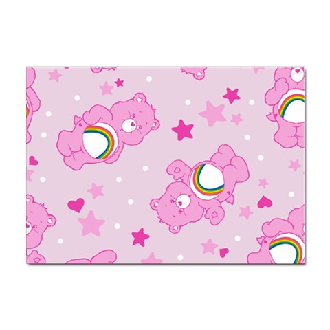 Cheer Bear Pink, Care, Care Bears, Cartoon Sticker A4 (10 pack) from ArtsNow.com Front