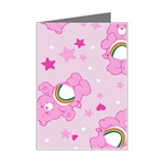 Cheer Bear Pink, Care, Care Bears, Cartoon Mini Greeting Card