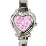 Cheer Bear Pink, Care, Care Bears, Cartoon Heart Italian Charm Watch