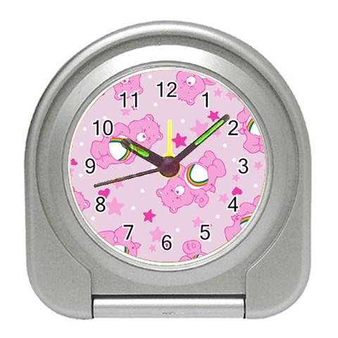 Cheer Bear Pink, Care, Care Bears, Cartoon Travel Alarm Clock from ArtsNow.com Front