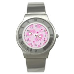 Cheer Bear Pink, Care, Care Bears, Cartoon Stainless Steel Watch