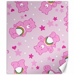 Cheer Bear Pink, Care, Care Bears, Cartoon Canvas 8  x 10 