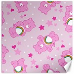 Cheer Bear Pink, Care, Care Bears, Cartoon Canvas 12  x 12 