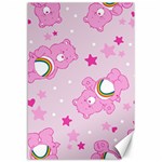 Cheer Bear Pink, Care, Care Bears, Cartoon Canvas 12  x 18 