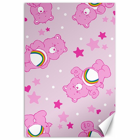 Cheer Bear Pink, Care, Care Bears, Cartoon Canvas 20  x 30  from ArtsNow.com 19.62 x28.9  Canvas - 1