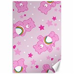 Cheer Bear Pink, Care, Care Bears, Cartoon Canvas 24  x 36 