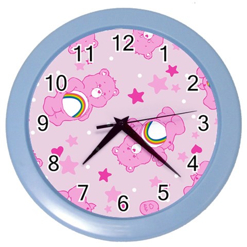 Cheer Bear Pink, Care, Care Bears, Cartoon Color Wall Clock from ArtsNow.com Front