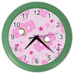 Cheer Bear Pink, Care, Care Bears, Cartoon Color Wall Clock