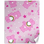 Cheer Bear Pink, Care, Care Bears, Cartoon Canvas 11  x 14 