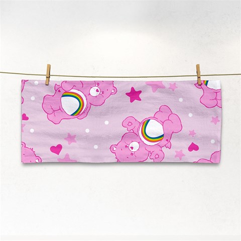 Cheer Bear Pink, Care, Care Bears, Cartoon Hand Towel from ArtsNow.com Front