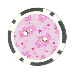 Cheer Bear Pink, Care, Care Bears, Cartoon Poker Chip Card Guard (10 pack) from ArtsNow.com Front