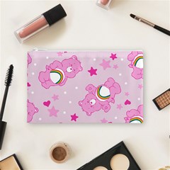 Cheer Bear Pink, Care, Care Bears, Cartoon Cosmetic Bag (Medium) from ArtsNow.com Front