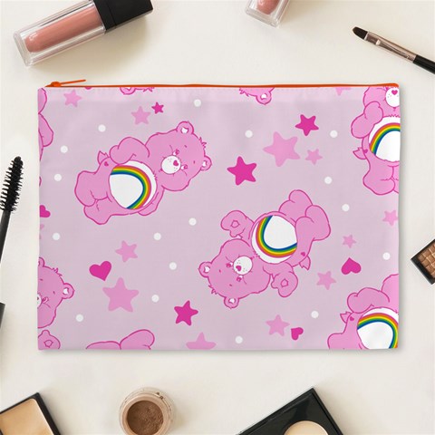 Cheer Bear Pink, Care, Care Bears, Cartoon Cosmetic Bag (XL) from ArtsNow.com Front