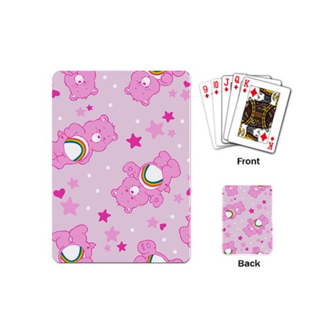 Cheer Bear Pink, Care, Care Bears, Cartoon Playing Cards Single Design (Mini) from ArtsNow.com Back