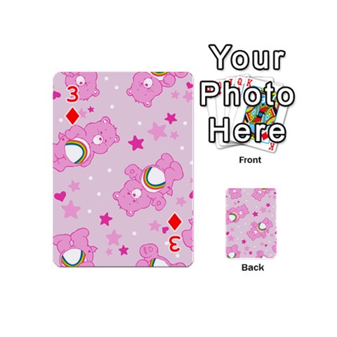 Cheer Bear Pink, Care, Care Bears, Cartoon Playing Cards 54 Designs (Mini) from ArtsNow.com Front - Diamond3