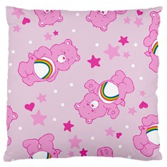 Cheer Bear Pink, Care, Care Bears, Cartoon Large Cushion Case (Two Sides) from ArtsNow.com Front