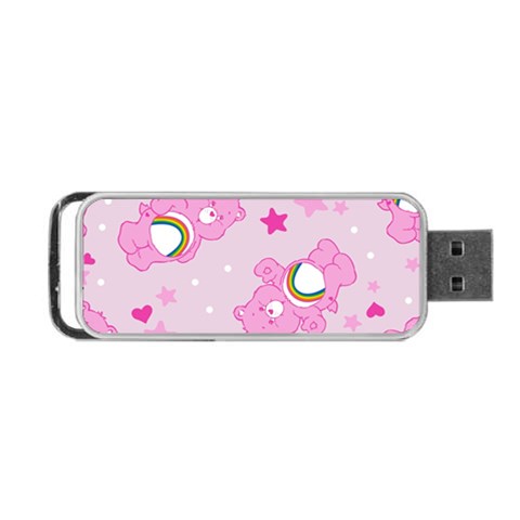 Cheer Bear Pink, Care, Care Bears, Cartoon Portable USB Flash (One Side) from ArtsNow.com Front