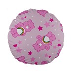 Cheer Bear Pink, Care, Care Bears, Cartoon Standard 15  Premium Round Cushions