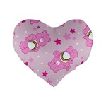 Cheer Bear Pink, Care, Care Bears, Cartoon Standard 16  Premium Heart Shape Cushions