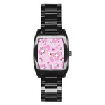 Cheer Bear Pink, Care, Care Bears, Cartoon Stainless Steel Barrel Watch