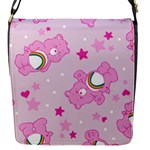 Cheer Bear Pink, Care, Care Bears, Cartoon Flap Closure Messenger Bag (S)