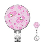 Cheer Bear Pink, Care, Care Bears, Cartoon Stainless Steel Nurses Watch