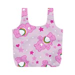 Cheer Bear Pink, Care, Care Bears, Cartoon Full Print Recycle Bag (M)