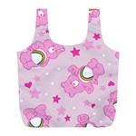 Cheer Bear Pink, Care, Care Bears, Cartoon Full Print Recycle Bag (L)