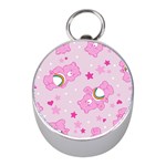 Cheer Bear Pink, Care, Care Bears, Cartoon Mini Silver Compasses