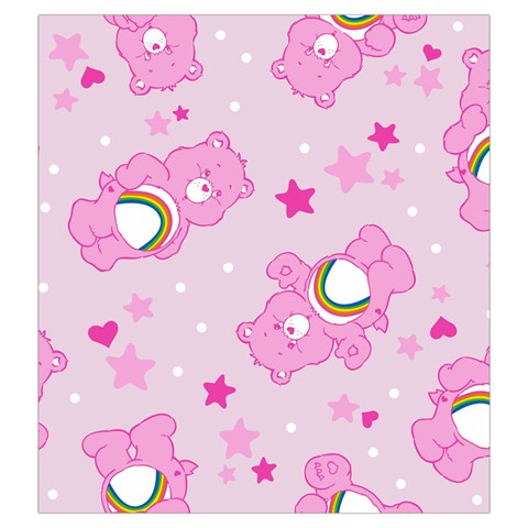 Cheer Bear Pink, Care, Care Bears, Cartoon Drawstring Pouch (Large) from ArtsNow.com Front