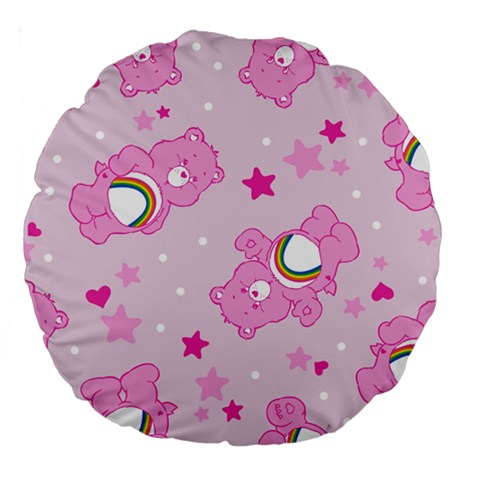 Cheer Bear Pink, Care, Care Bears, Cartoon Large 18  Premium Flano Round Cushions from ArtsNow.com Front