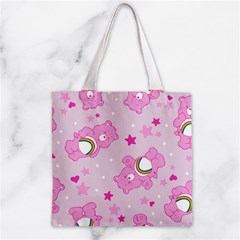 Cheer Bear Pink, Care, Care Bears, Cartoon Zipper Grocery Tote Bag from ArtsNow.com Back