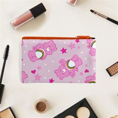 Cheer Bear Pink, Care, Care Bears, Cartoon Cosmetic Bag (XS) from ArtsNow.com Back