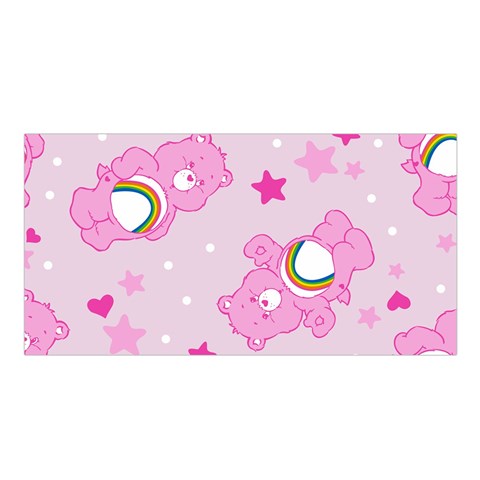 Cheer Bear Pink, Care, Care Bears, Cartoon Satin Shawl 45  x 80  from ArtsNow.com Front