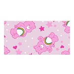 Cheer Bear Pink, Care, Care Bears, Cartoon Satin Wrap 35  x 70 