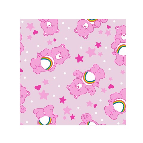 Cheer Bear Pink, Care, Care Bears, Cartoon Square Satin Scarf (30  x 30 ) from ArtsNow.com Front