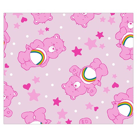 Cheer Bear Pink, Care, Care Bears, Cartoon Zipper Large Tote Bag from ArtsNow.com Front