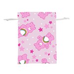 Cheer Bear Pink, Care, Care Bears, Cartoon Lightweight Drawstring Pouch (L)