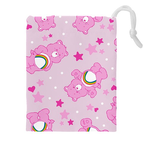 Cheer Bear Pink, Care, Care Bears, Cartoon Drawstring Pouch (4XL) from ArtsNow.com Front